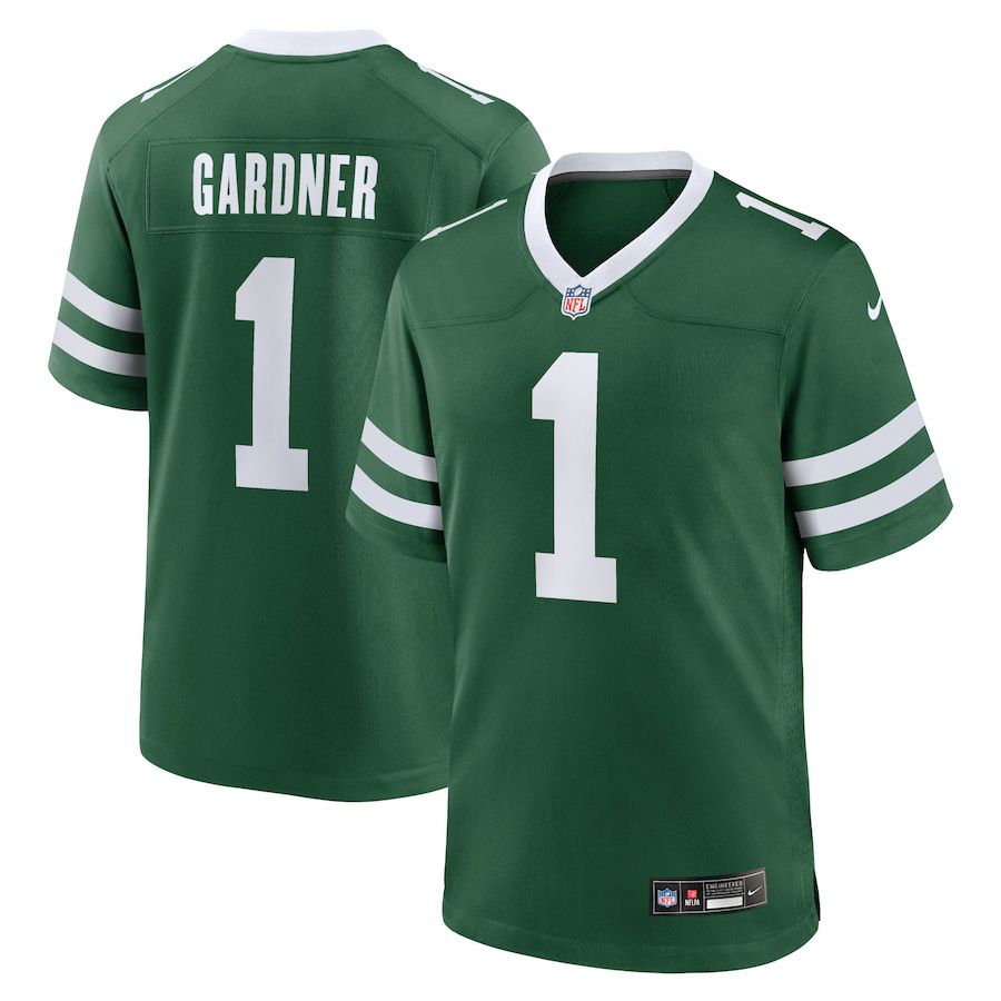 Men New York Jets #1 Ahmad Sauce Gardner Nike Legacy Green Game NFL Jersey